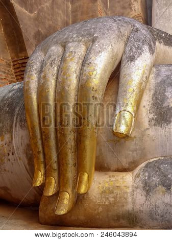 Fingers Of Buddha At Thai Temple In Ayuthaya, Hailand
