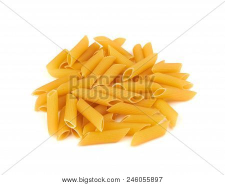 Penne Pasta Isolated On A White Background