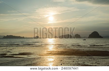 Sunset View With Islands Background, Krabi Thailand