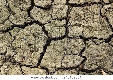 Cracked Dry Soil Natural Background Concept Of Environment Closeup Texture