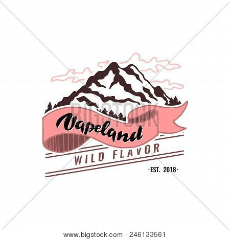 Vapeland Lettering Logo Design. Can Be Used For Print, Label, Emblem, Badge, Tag. Stock Vector
