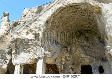 View of the ancient rock city of Uplistsikhe (Upliscyche), Georgia