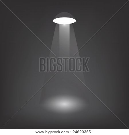 Created Lamp Light Glow In The Dark, Stock Vector
