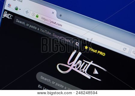 Ryazan, Russia - June 17, 2018: Homepage Of Yout Website On The Display Of Pc, Url - Yout.com