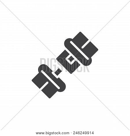 Open Seat Belt Vector Icon. Filled Flat Sign For Mobile Concept And Web Design. Safety Belt Simple S