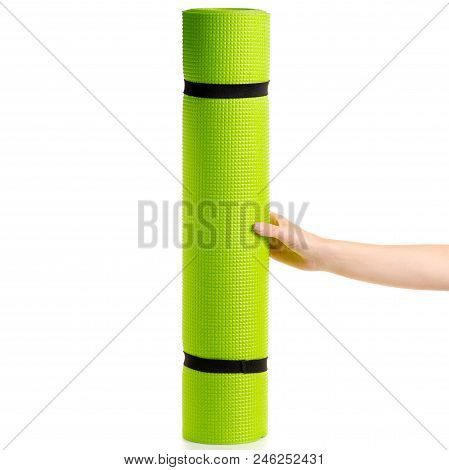 Karemat In Hand On White Background Isolation