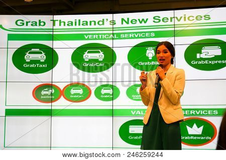 Bangkok, Thailand - September 5, 2017: Paradee Sinthawanarong, Country Marketing Head Of Grab Thaila