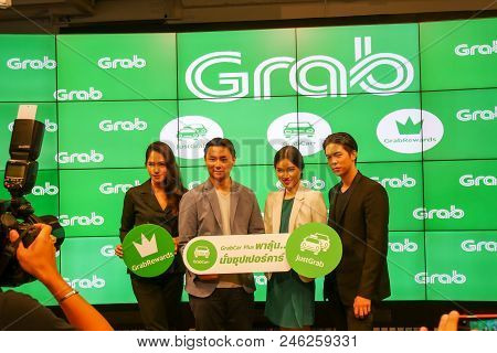 Bangkok, Thailand - September 5, 2017: Mr. Yee Wee Tang, Country Head Of Grab Thailand And Presenter
