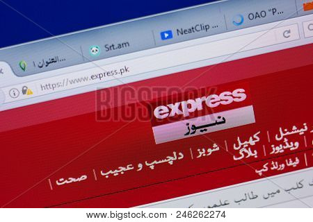 Ryazan, Russia - June 17, 2018: Homepage Of Express Website On The Display Of Pc, Url - Express.pk