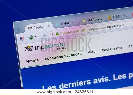 Ryazan, Russia - June 17, 2018: Homepage Of Tripadvisor Website On The Display Of Pc, Url - Tripadvi
