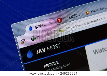 Ryazan, Russia - June 17, 2018: Homepage Of Javmost Website On The Display Of Pc, Url - Javmost.com