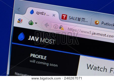 Ryazan, Russia - June 17, 2018: Homepage Of Javmost Website On The Display Of Pc, Url - Javmost.com