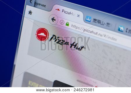 Ryazan, Russia - June 17, 2018: Homepage Of Pizzahut Website On The Display Of Pc, Url - Pizzahut.ru