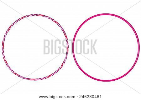 Two Hoola Hoop Isolated On White Background.