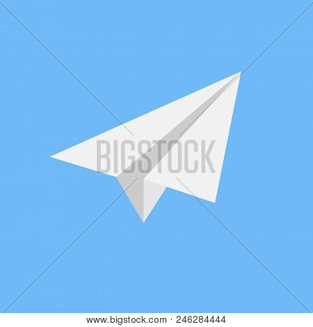 Simple Design Icon Vector Drawing For Paper Plane