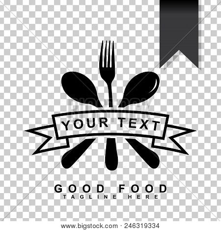 Fork And Spoon Isolated Restaurant Logo Design
