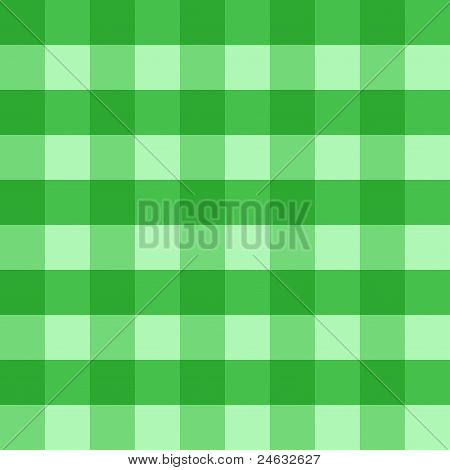 Green checkered cloth