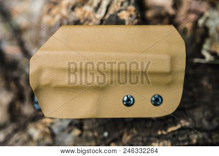Objective Holster Shooting On Dry Leaves In The Forest