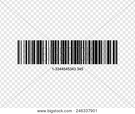 Realistic Bar Code Icon Isolated On Background