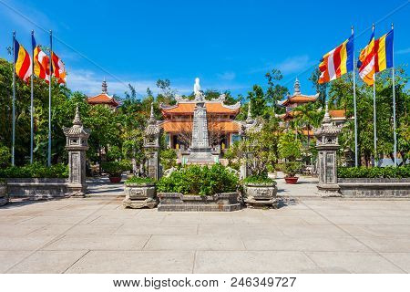 Long Son Pagoda Or Chua Long Son Is A Buddhist Temple In The City Of Nha Trang In South Vietnam