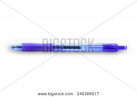 An Lod Blue Oen Isolated On White Background, With Clipping Path.