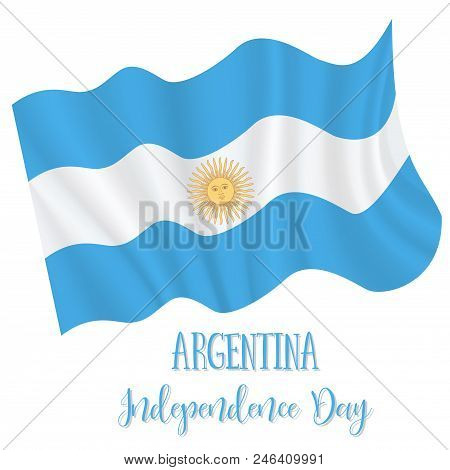 9 July, Argentina Independence Day Background In National Flag Color Theme. Independence Day In Arge