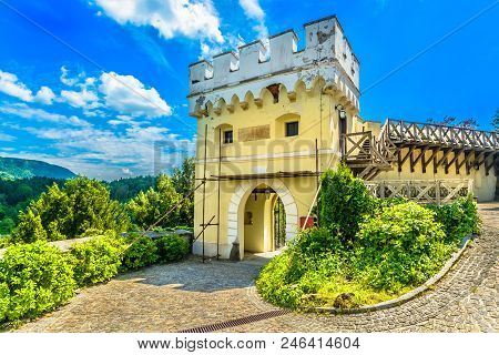 Scenic View At Old Tower Gate In Trakoscan, Popular Tourist Resort In Northern Croatia, Zagorje Regi