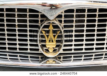 Saalbach-hinterglemm, Austria - June 21 2018: Maserati 3500 Gt Oldsmobile Vintage Veteran Car Prepar