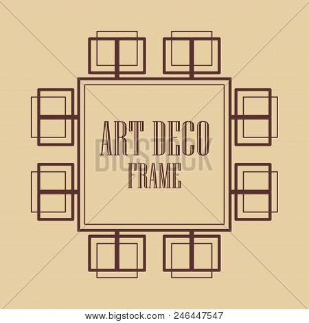 Vintage Art Deco Border Frame. Template For Design