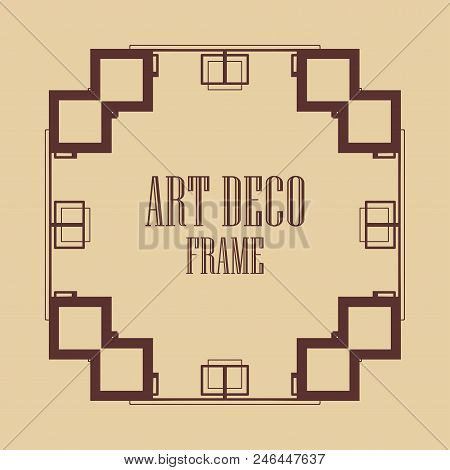 Vintage Art Deco Border Frame. Template For Design