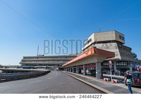 Berlin Germany - April 21. 2018: Berlin Tegel Airport Otto Lilienthal Terminal