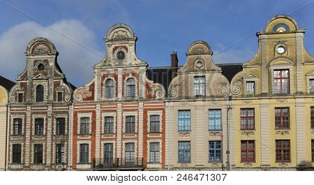 Old Buildings Around The Grand Place In The French Arras