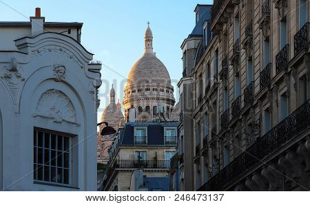The Basilica Sacre Coeur Is A Roman Catholic Church Located At The Summet Of The Butte Montmartre , 