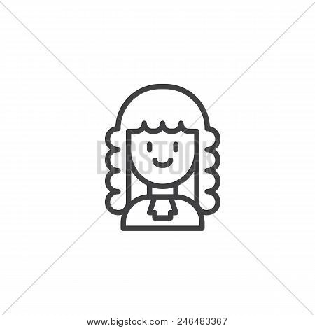 Woman Judge Outline Vector Photo Free Trial Bigstock