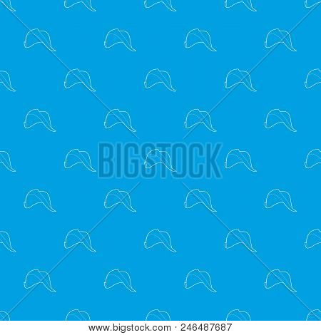 Fisherman Hat Pattern Vector Seamless Blue Repeat For Any Use