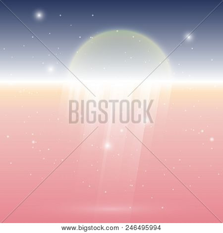Created Dream Moon Light Abstract Background, Stock Vector