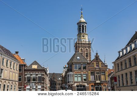 Dome Of The Church And Buildings Of The Center Of The Town Of Kampen. Holland Netherlands