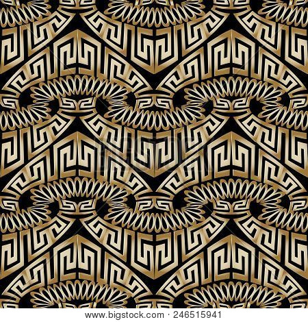 Greek Abstract Vector Seamless Pattern. Ornamental Patterned Creative Background. Geometric Decoatie