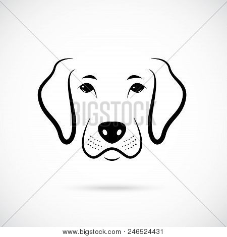 Portrait Of Dog. Line Art Dog Icon. Vector Illustration.