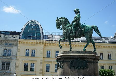 Equestrian Statue Of Holy Roman Emperor Joseph Ii At Josefsplatz In Front Of The Hofburg Palace In V