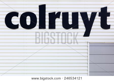 Nivolas, France - June 22, 2017: Colruyt Logo On A Wall. Colruyt Is A Belgian Family Owned Retail Co