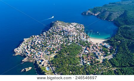 Aerial Photography Of Montgo Village In Spain