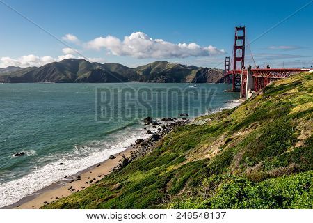 View Of The Golden Gate From The Bay, San Francisco  United States