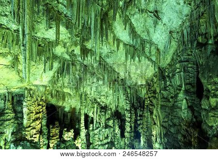 Psychro Cave Or Cave Of Zeus. Greece Island Crete.
