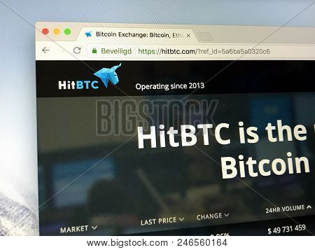 Amsterdam, The Netherlands - June 23, 2018: Website Of Hitbtc.com.  Hitbtc A Cryptocurrency Exchange