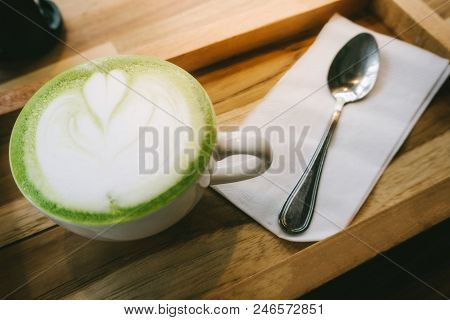 Homemade Iced Matcha Latte Tea With Milk,milk Green Tea,coffee