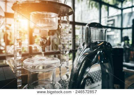 The Atmosphere In The Cafe Decorated Vintage.