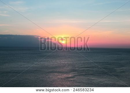 Beutiful Sunset At Lombok Ocean Ntt Indonesia