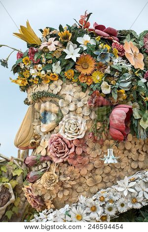 Les Baux, France - June 26, 2017: The Artwork, Titled Spring Is Four Seasons Three-dimensional Inter
