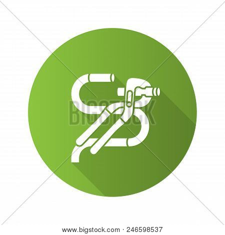 Tongue And Groove Pliers Cutting Wire Flat Linear Long Shadow Icon. Jaw Capacity. Vector Outline Sym